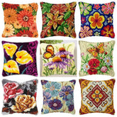 Knüpfset - Pflanzen‑Serie Vintage Blumen Knüpfkissen